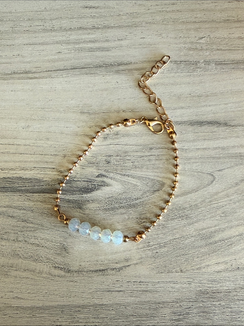 Beaded Bracelet with Opalescent Beads